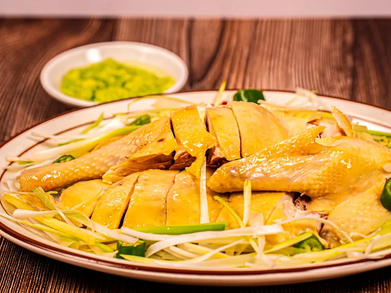 Steam Chicken with Scallion